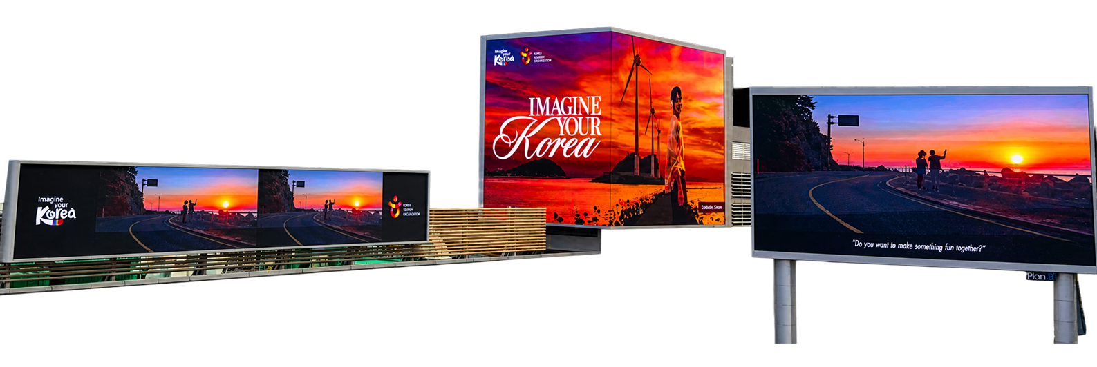 Korea Tourism campaign across several LED billboards in Asia