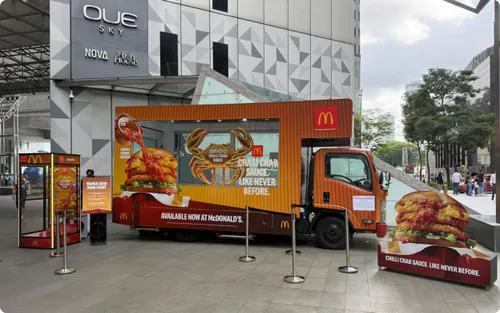 McDonald’s roving and activation truck in Singapore