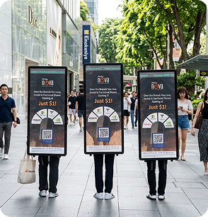 PosterWalker™ team on Orchard Road, Singapore
